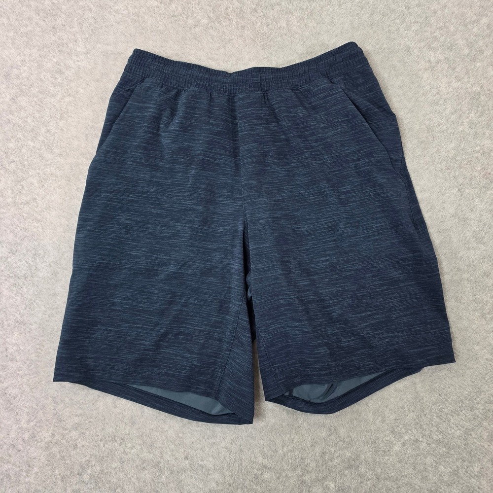 Lululemon Pace Breaker Lined Shorts Mens Medium Blue Heathered 7 Inch Inseam